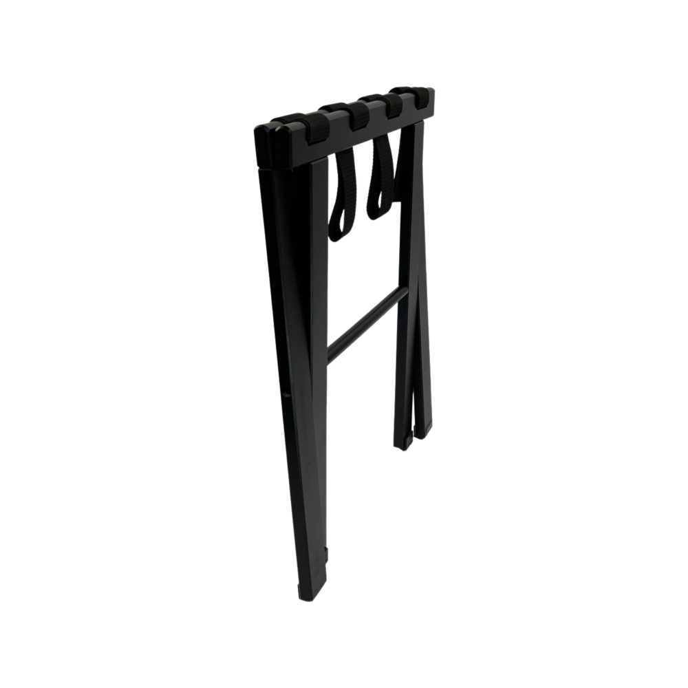 Folding Hotel Luggage Rack Black Classic