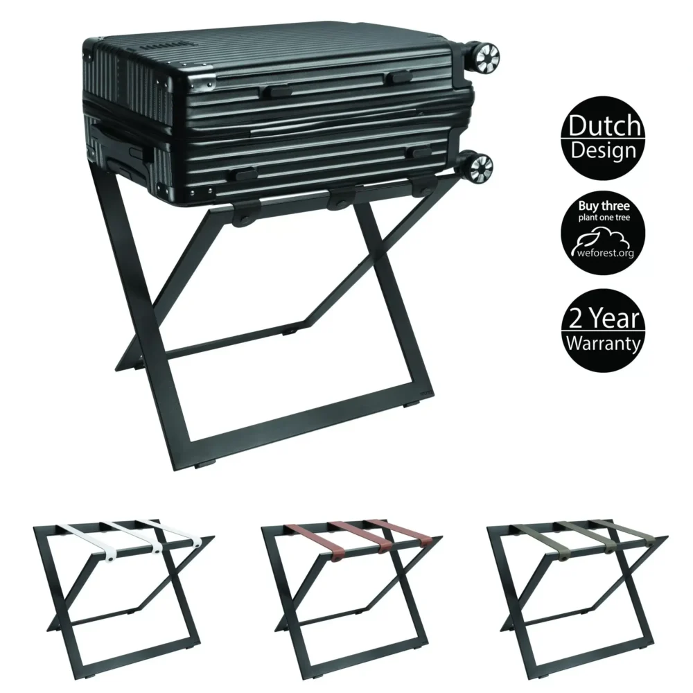 Luggage rack stainless steel black