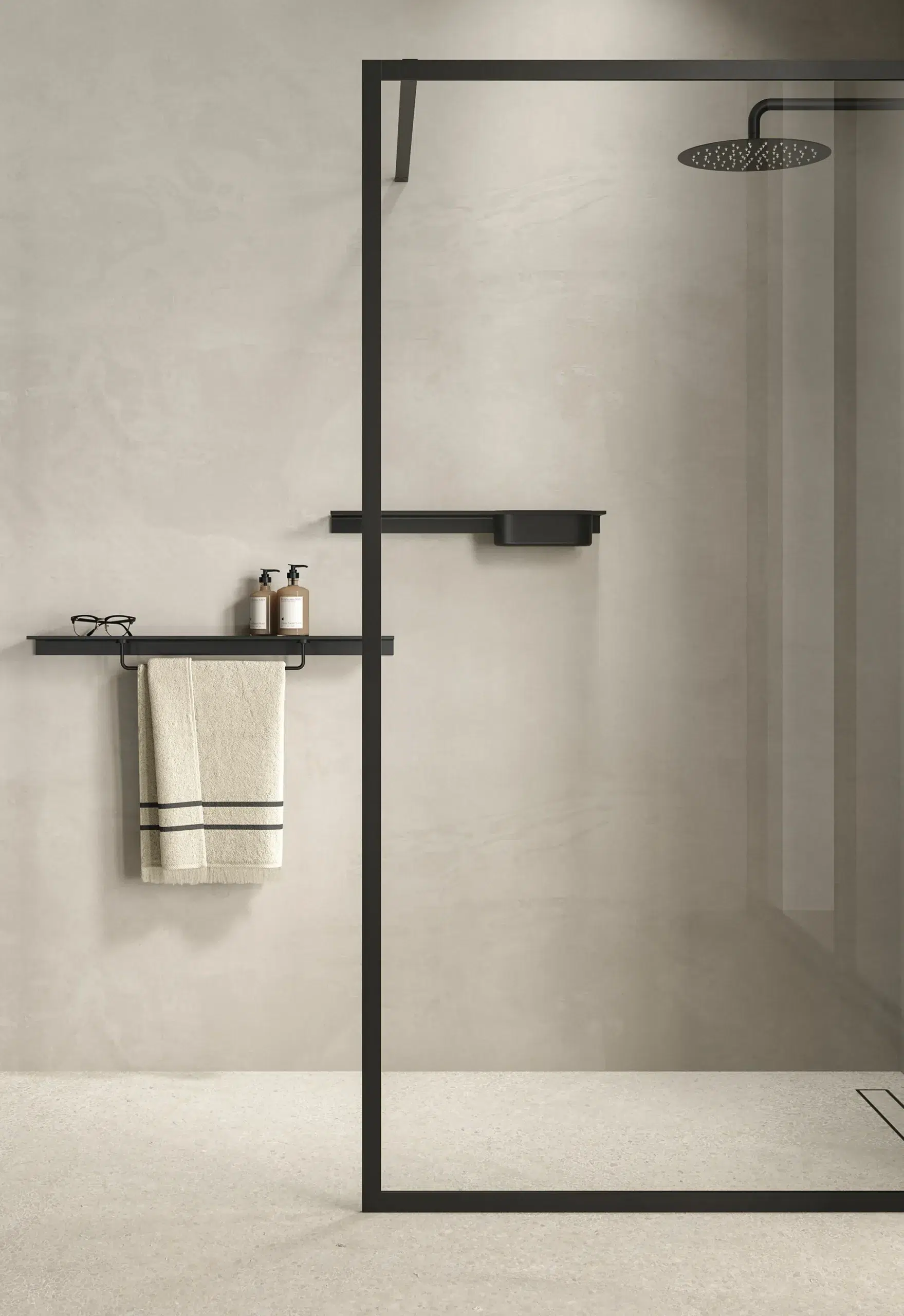 Collezione LEEV Accessori da bagno dal design minimalista doccia