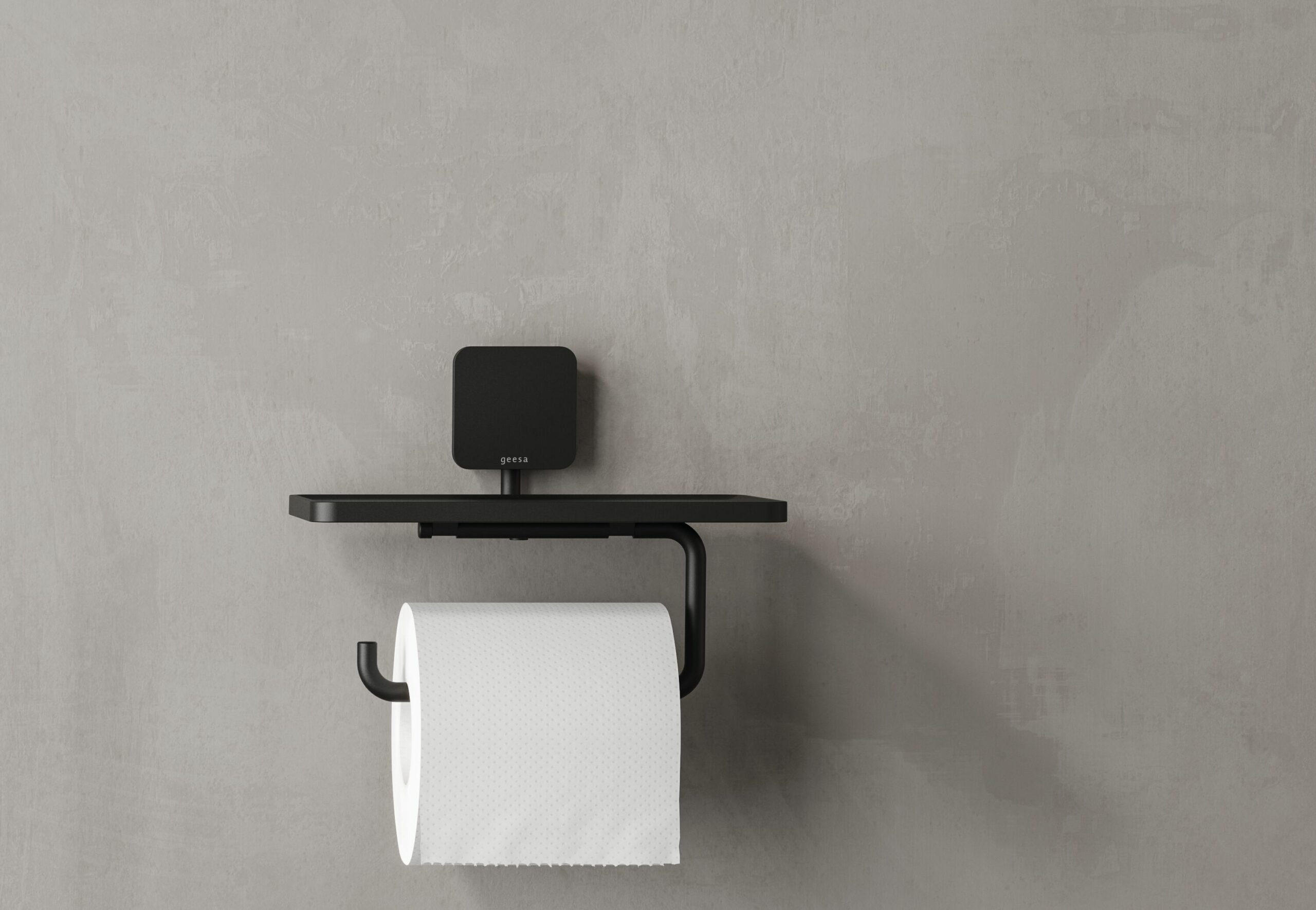 Bathroom accessories Toilet roll holder without cover color Black