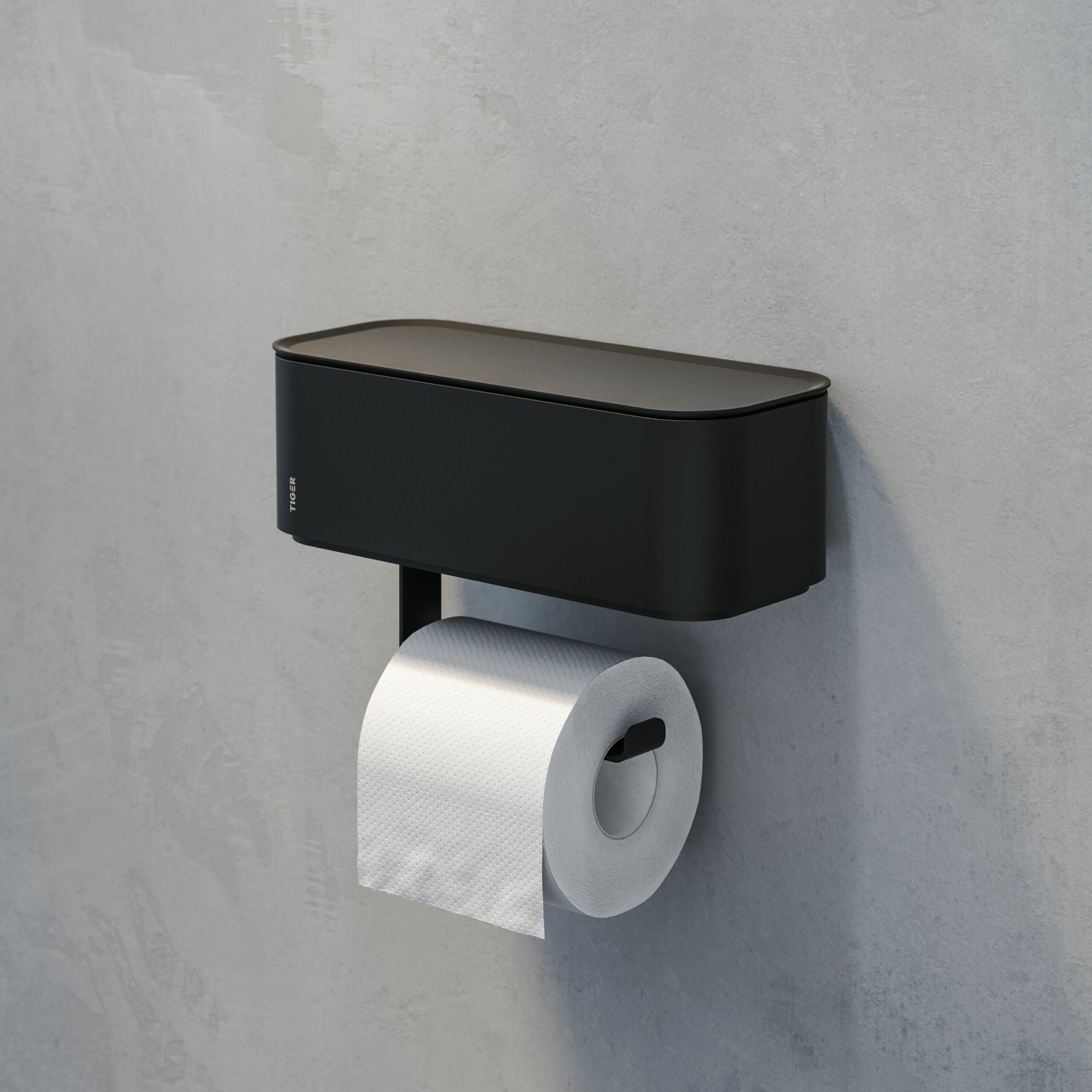 Toilet roll holder with storage box accessories for bathroom