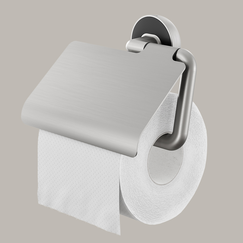 satin bathroom accessories toilet roll holder with cover
