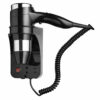 Wall-mounted Hairdryer 1600 Watts Black/Chrome