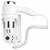 Wall-mounted Hairdryer 1600 Watts White/Chrome